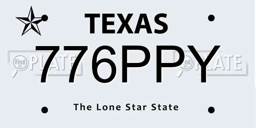 776PPY Texas License Plate