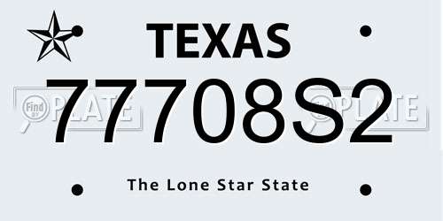 77708S2 Texas License Plate