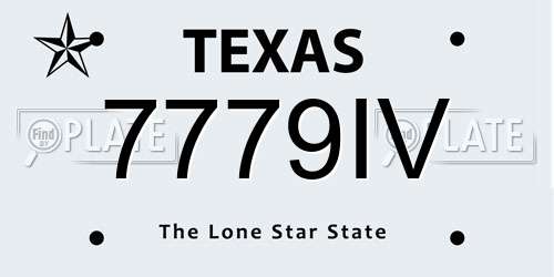 7779IV Texas License Plate