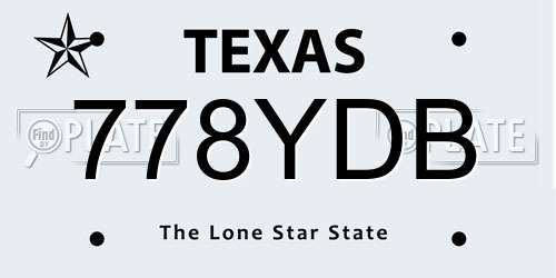 778YDB Texas License Plate