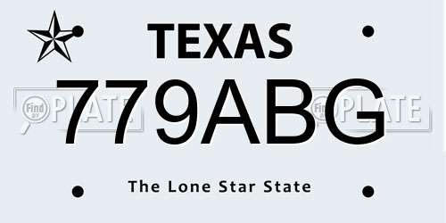 779ABG Texas License Plate