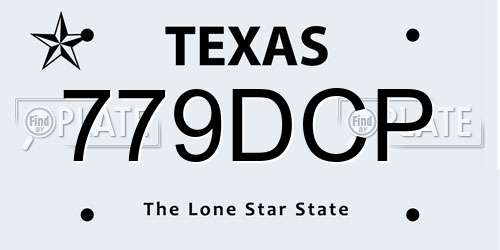 779DCP Texas License Plate