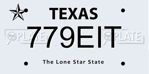 779EIT Texas License Plate