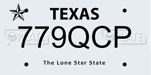 779QCP Texas License Plate