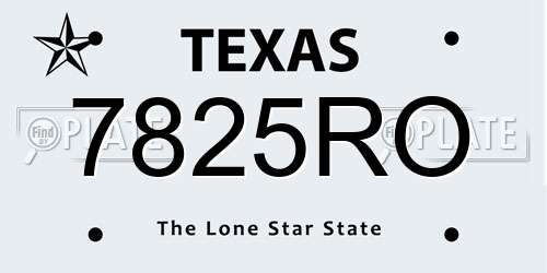 7825RO Texas License Plate