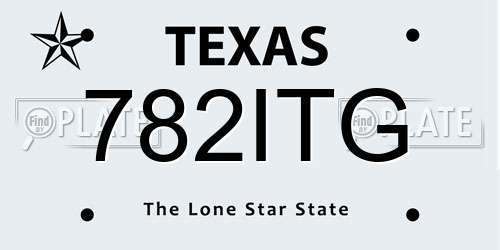 782ITG Texas License Plate