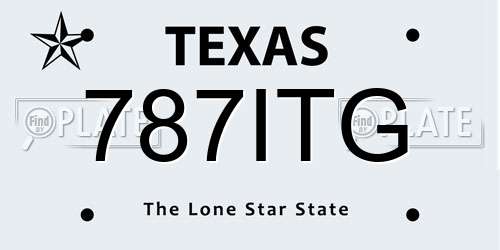 787ITG Texas License Plate