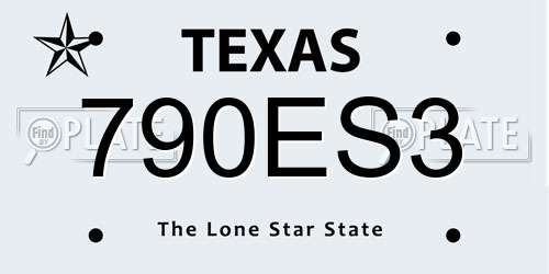 790ES3 Texas License Plate
