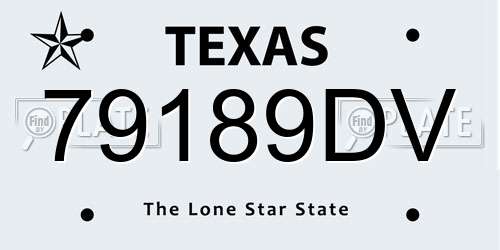 79189DV Texas License Plate