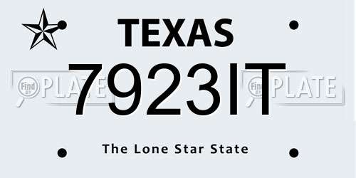 7923IT Texas License Plate