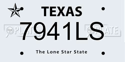 7941LS Texas License Plate