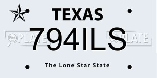 794ILS Texas License Plate