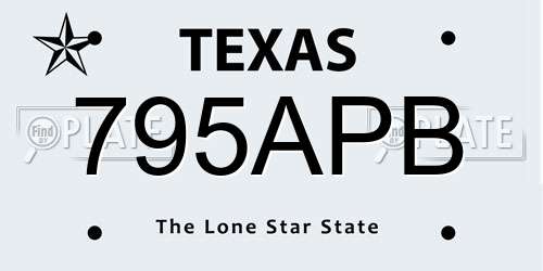 795APB Texas License Plate