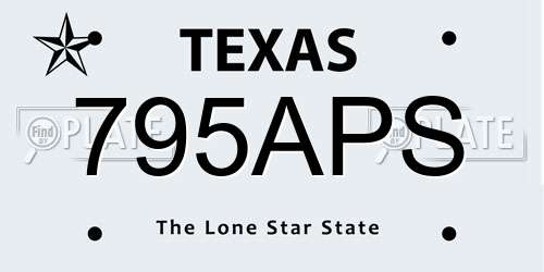 795APS Texas License Plate