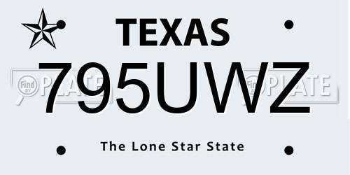 795UWZ Texas License Plate