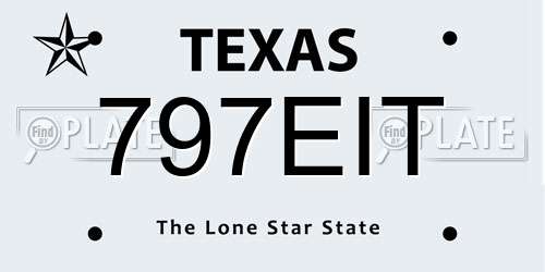 797EIT Texas License Plate