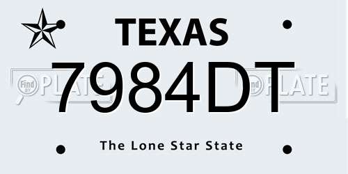 7984DT Texas License Plate