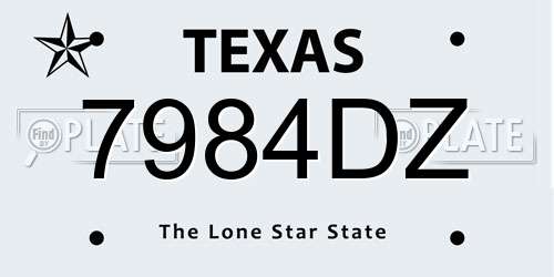 7984DZ Texas License Plate