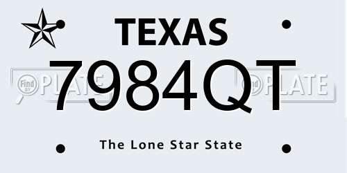 7984QT Texas License Plate