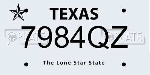 7984QZ Texas License Plate