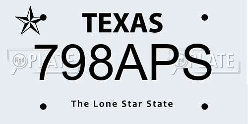 798APS Texas License Plate