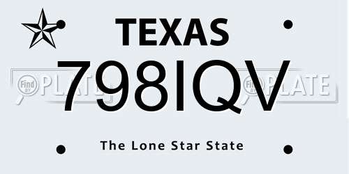 798IQV Texas License Plate