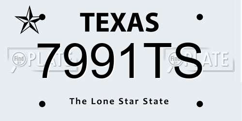 7991TS Texas License Plate