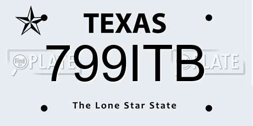 799ITB Texas License Plate