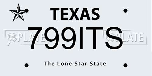 799ITS Texas License Plate
