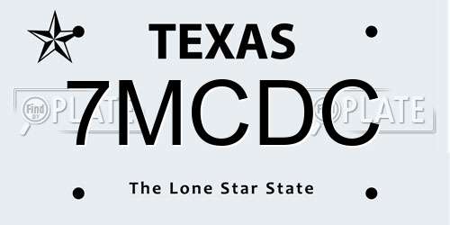 7MCDC Texas License Plate