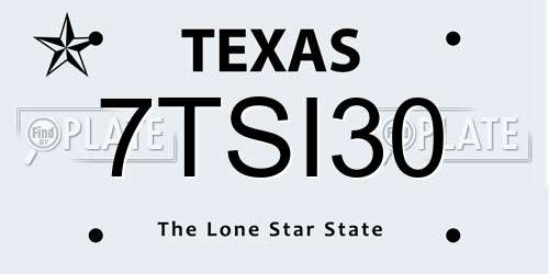 7TSI30 Texas License Plate