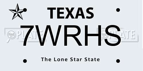 7WRHS Texas License Plate