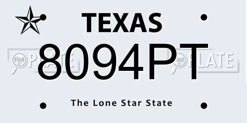 8094PT Texas License Plate