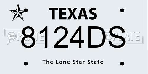 8124DS Texas License Plate