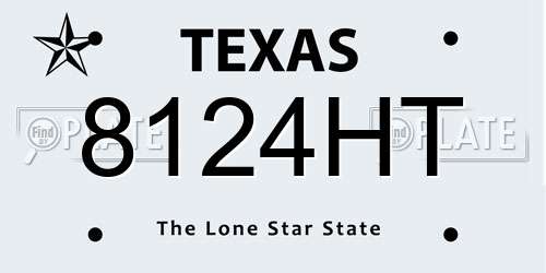 8124HT Texas License Plate