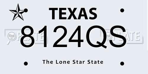 8124QS Texas License Plate
