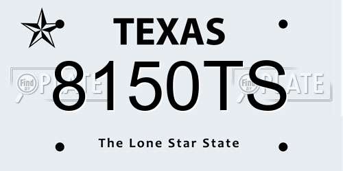 8150TS Texas License Plate