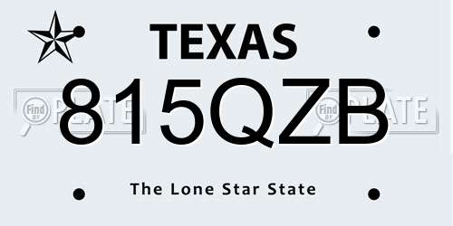 815QZB Texas License Plate