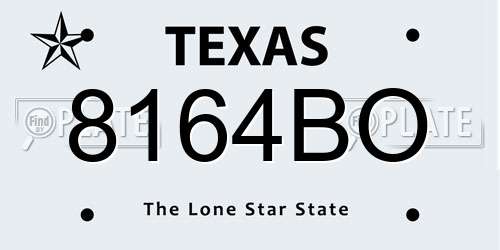 8164BO Texas License Plate