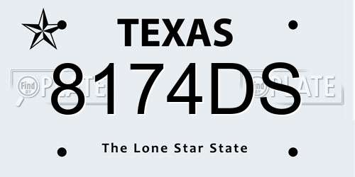8174DS Texas License Plate