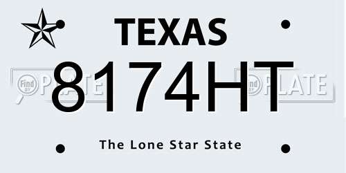 8174HT Texas License Plate