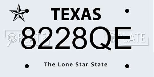 8228QE Texas License Plate