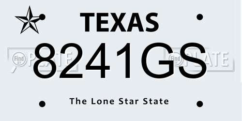 8241GS Texas License Plate