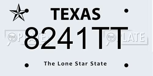 8241TT Texas License Plate