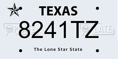 8241TZ Texas License Plate