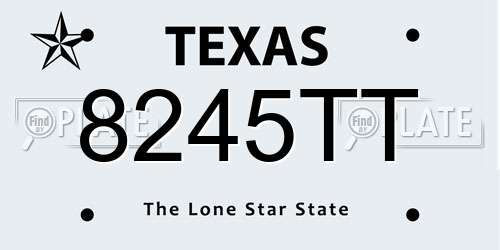 8245TT Texas License Plate