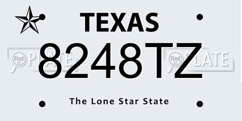 8248TZ Texas License Plate