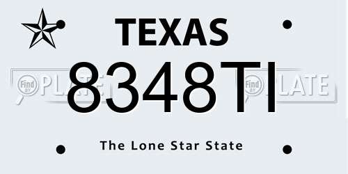 8348TI Texas License Plate