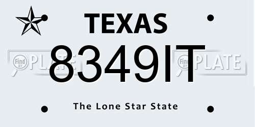 8349IT Texas License Plate