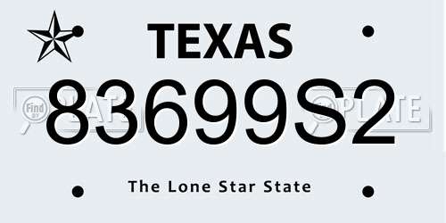 83699S2 Texas License Plate